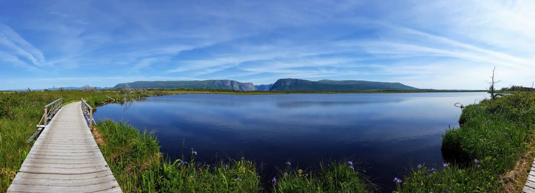 Trail into Western Brook Pond.
